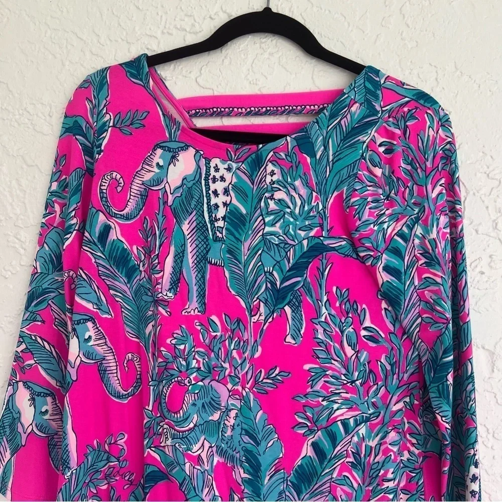 Lilly Pulitzer Ophelia Swing Dress Mandevilla Pink Talk Story to Me Small - Picture 3 of 9